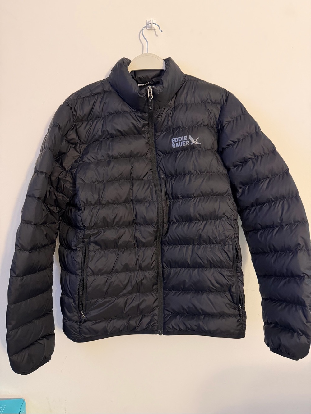 Eddie Bauer Black Quilted Packable Down Puffer Jacket